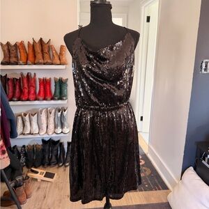 Wishlist Black Sequin Mini Dress